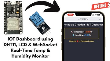 ESP32 IoT Dashboard using DHT11, LCD & WebSocket | Real-Time Temp & Humidity Monitor.
