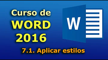 Curso de Word 2016. 7.1. Aplicar estilos. Tutorial completo en español. Desde básico a avanzado