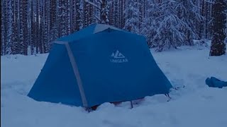 Winter Tent Camping #bushcraft#build #camping#survival#shelter#wildlife #outdoors#viral#fyp#foryou