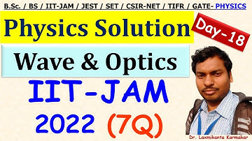 Day18=IIT-JAM-2022 [Physics] Solution of Oscillations, Waves and Optics [Part-8] (7-Question)