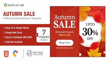 Autumn Sale HTML5-Banners - 7 Sizes | Codecanyon Scripts and Snippets