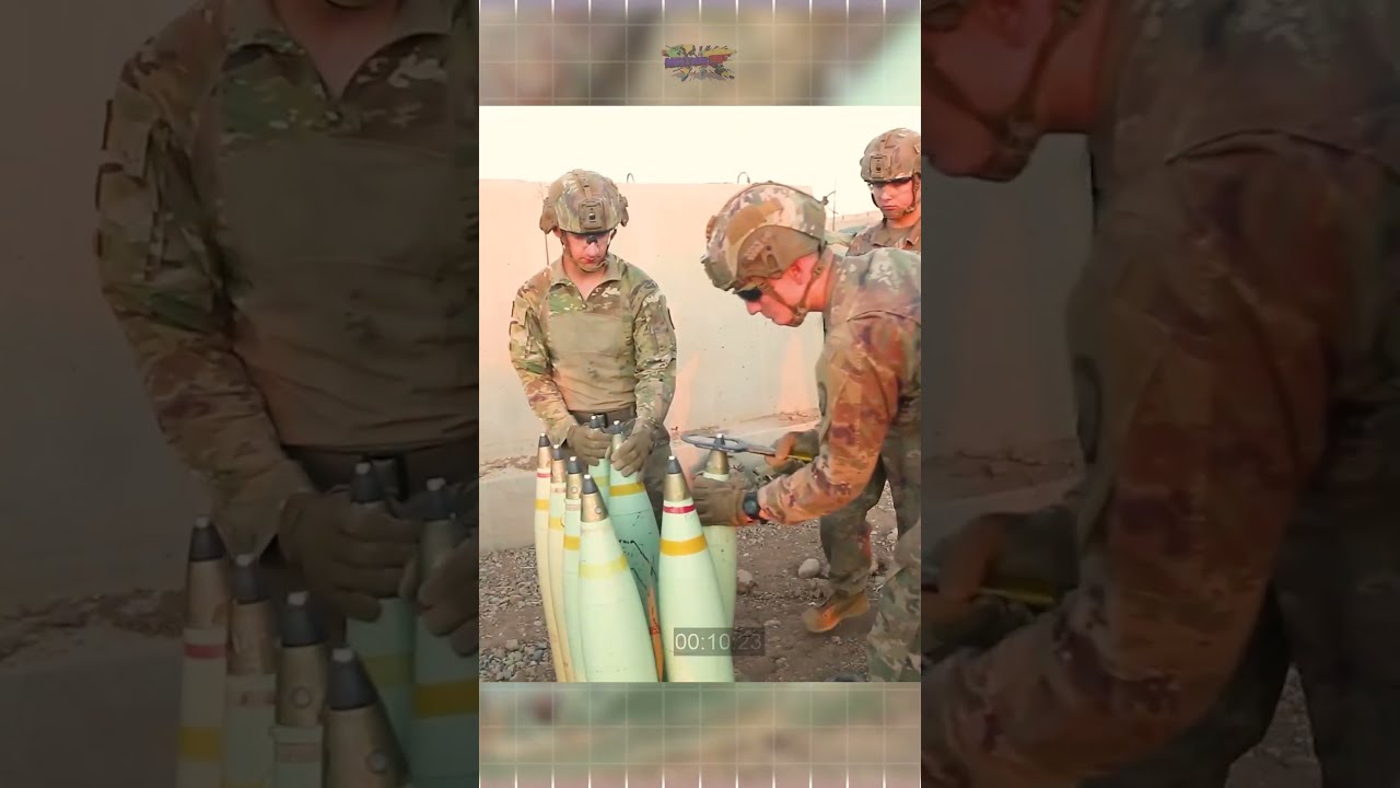 U S Army Soldiers With Iraqi Security Forces Fire M777 Howitzer