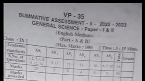 9th class General Science (ps+ns) SA-2 Real Question Paper 2022-23 💯 % pakka real paper ☑️✍️