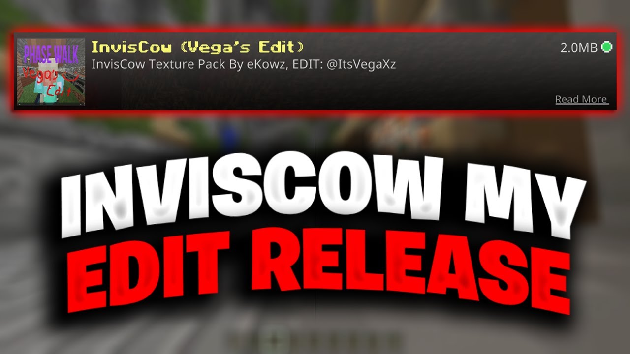 InvisCow Texture Pack My Edit Release | FPS Boosting Pack (500+ FPS)