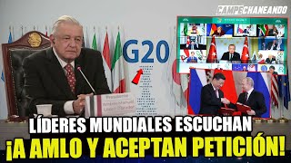 JUSTO AHORA! AMLO ES TENDENCIA INTERNACIONAL LÍDERES DEL G20 ACEPTAN SU PROPUESTA!