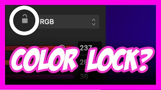 Affinity Photo Color LOCK button explained if you ever wondered why there is a lock at color sliders