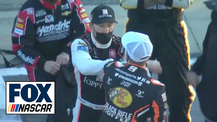 Noah Gragson and Daniel Hemric fight on pit road | NASCAR ON FOX