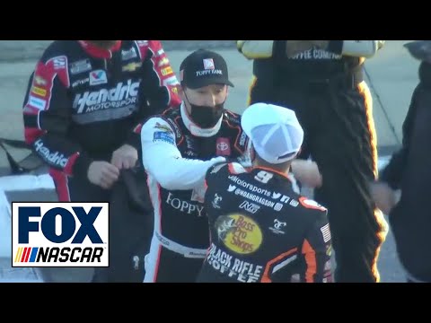 Noah Gragson and Daniel Hemric fight on pit road | NASCAR ON FOX