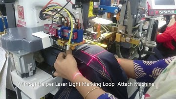 Without Helper Laser Light Marking Loop  Attach Machine