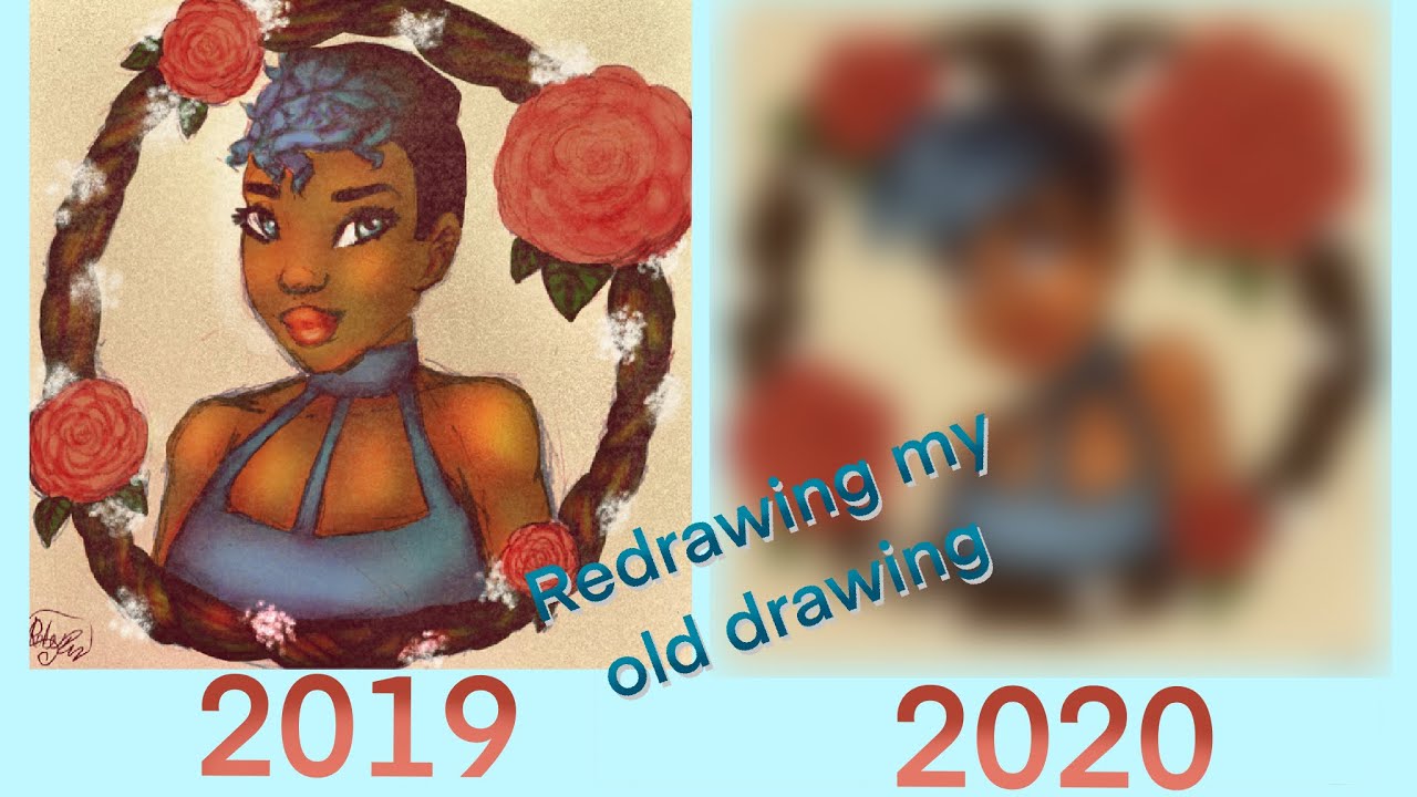 Redrawing my old digital drawing - YouTube