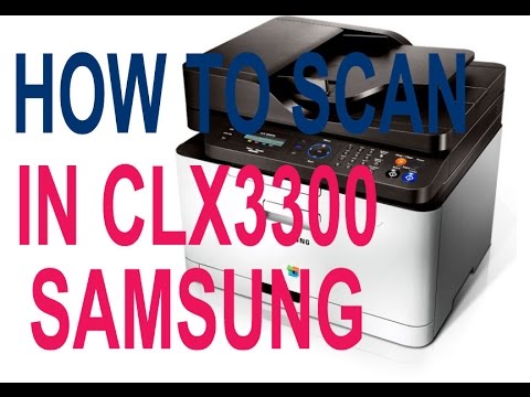 Samsung clx 3300 how to scan