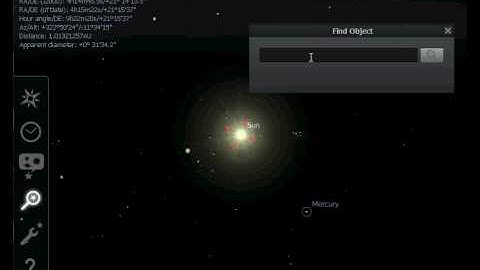 Stellarium Search Window