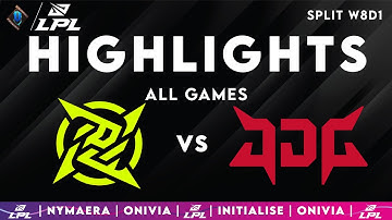 NIP vs JDG ALL GAMES Highlights | LPL 2025 Split 2 | Ninjas in Pyjamas vs JD Gaming by Onivia