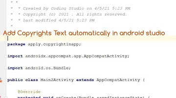 How to Add Copyright Profile to Android Studio ||Java file header template