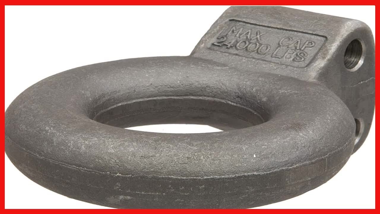 CURT 48631 Raw Steel Adjustable Pintle Hitch Lunette Ring 3-In ID - View #7