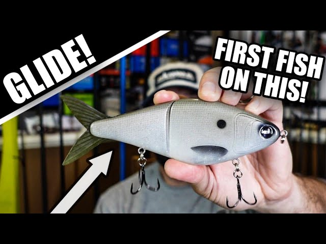 Caught a Glide Bait Bass on MY CUSTOM Lure! 