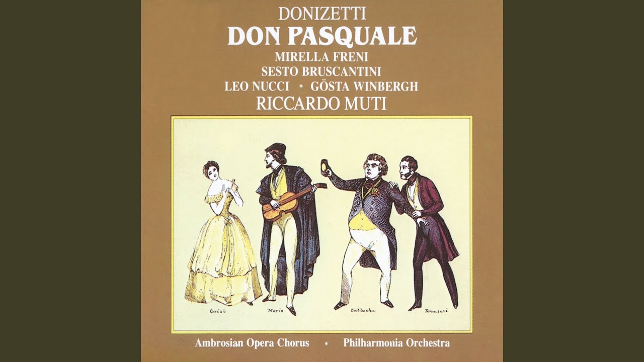 Don Pasquale Act II Quarta Scena Fra da un parte etcetera MalatestaNotaroPasquale