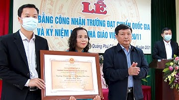 LỄ ĐÓN NHẬN TRƯỜNG ĐẠT CHUẨN QUỐC GIA THCS QPC