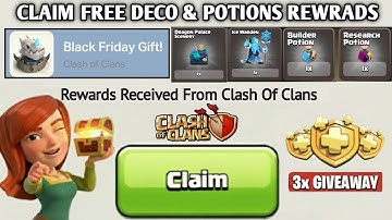 🤩CLAIM Free Rewards In Clash Of Clans - Free Deco,Skin,Potion & Gems Redeem Code!✅ LIMITED TIME⌛