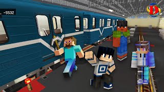 Обзор на1 линию СПБ метро в майнкрафт с друзьями. SUBWAY IN Minecraft Builds: Metro Station