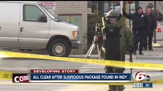 All-clear given after suspicious package found at downtown Indy transit center