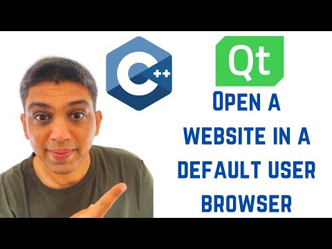 QT C++ GUI Tutorial - How to open a website in a default user browser?