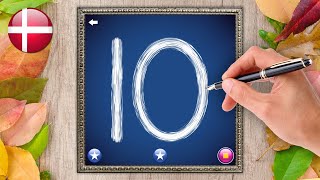 Lær At Skrive Tallene 1-10 På Dansk Numbers In Danish Letter School