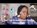 Twistout On Relaxed Hair |ThePorterTwinZ