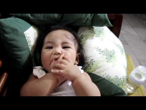 6-month old Riva doing the ever famous close-open. Plus bless sa mommy.. :)
