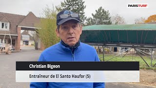 Christian Bigeon, entraîneur de El Santo Haufor (24/11 à Paris-Vincennes)