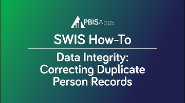 Data Integrity: Correcting Duplicate Person Records