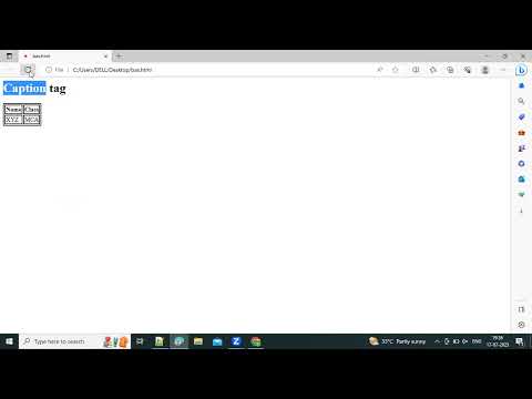 How to add table caption using caption tag in HTML | HTML