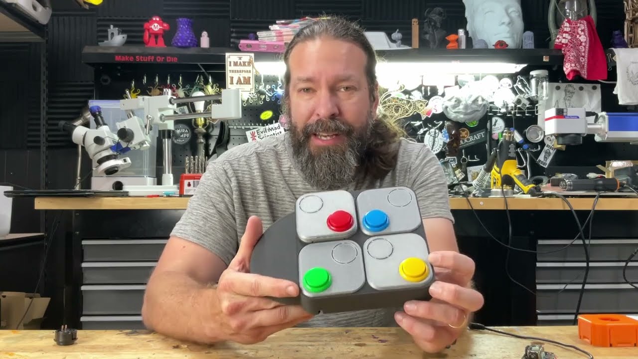 3D printed modular button box