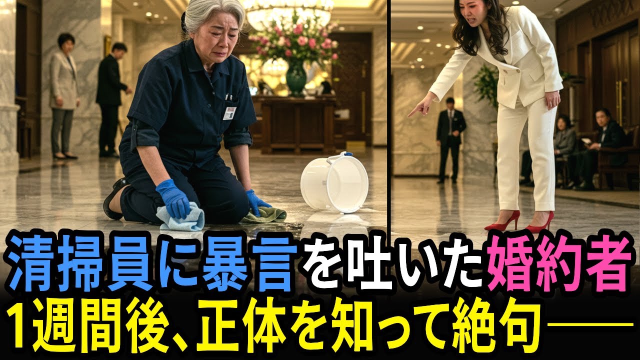 清掃員に暴言を吐いた婚約者、1週間後、正体を知って絶句——｜人生ストーリーラジオ｜オーディオブック｜