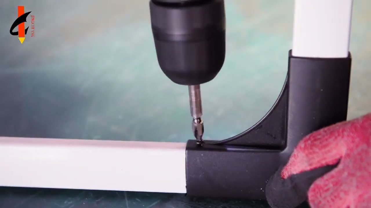 How to assembly aluminum a frame board stand?