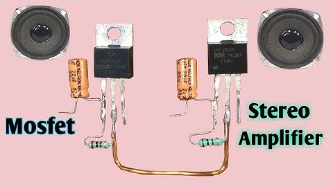 Stereo audio amplifier using mosfet z44
