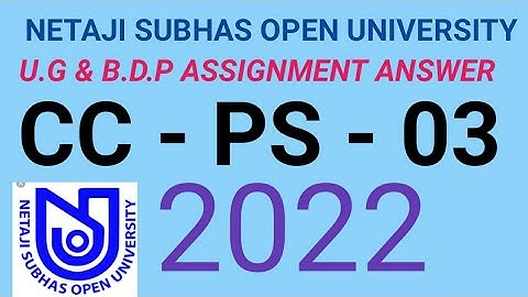 nsou//b.d.p//u.g//assignment  m.c.q answer//ccps-03