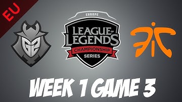 G2 vs Fnatic | Game 3 | HIGHLIGHTS | EU LCS Spring Split 2017