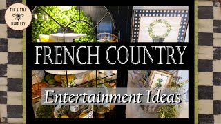 Patio Entertaining Ideas | Whimsy French Country Décor | Lavender Topiary Baskets | Patio Décor