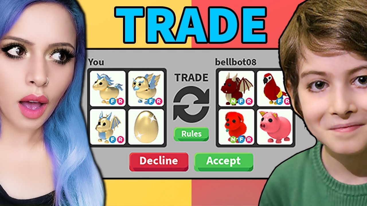TAKİPÇİM AĞLIYOR !! TEK RENK TRADE CHALLENGE !! ( Roblox Adopt Me )