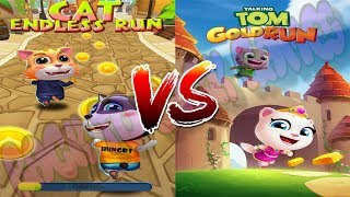 Cat Endless Run vs Talking Tom Gold Run Gameplay For All Kids And Babies screenshot 5