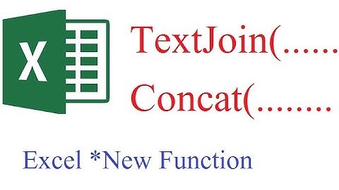 TextJoin, Concat Function Microsoft Excel 2016|2019