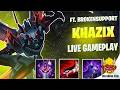 CRAZY MUST WATCH KHAZIX GAME FT. Brokensupport! - Wild Rift HellsDevil Plus Gameplay