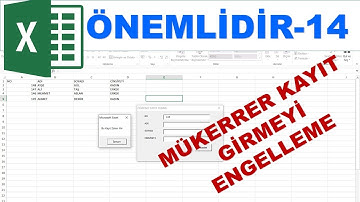 Mükerrer Kayıt Girmeyi Engelleme