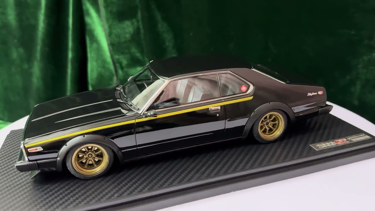 Ignition Model 1/18 Nissan Skyline 2000 GT-ES (C210) Black IG3466