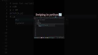 swapping two variables in python|| #python #programming #coding  #shorts #interview