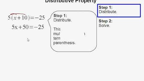 Solving an Equation Using the Distributive Property