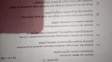 industrial economics Bcom 2nd second semester gulbarga university question paper Karnataka CBCS 2020