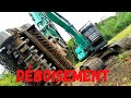 Dboisement pour un futur chantier kobelco sk 180 broyeur forestech scateur woodcracker cs 350