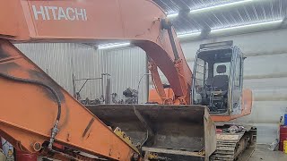 Excavator!! Swing Motor And Rotary Manifold Removal.... Hitachi 270-5 We Go Deep!